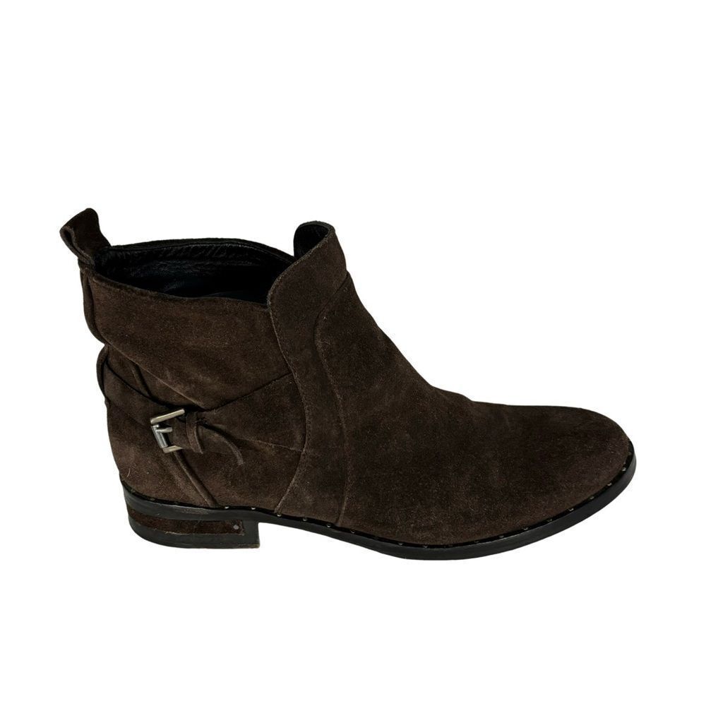 Freda Salvador Boots Womens 7.5 brown Ankle Shoes Buckle Casual Lifestyle